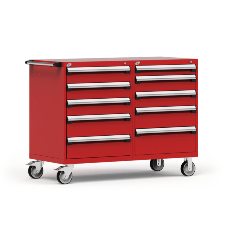 Double Bank Mobile Cabinet, 10 Drawers (with compartments)