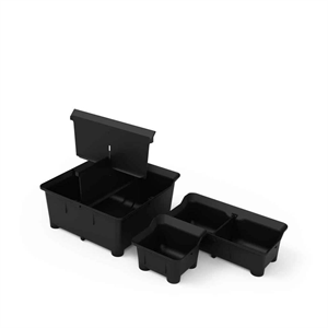 Rousseau Conductive Plastic Bin ESD - 3"W x 3"D x 2"H