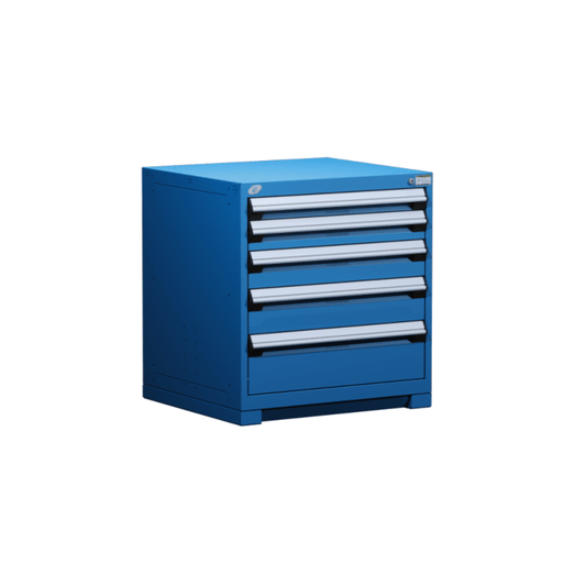 30"W X 21"D X 32"H Heavy-Duty Stationary Cabinet, 5 Drawers (With Compartments)
