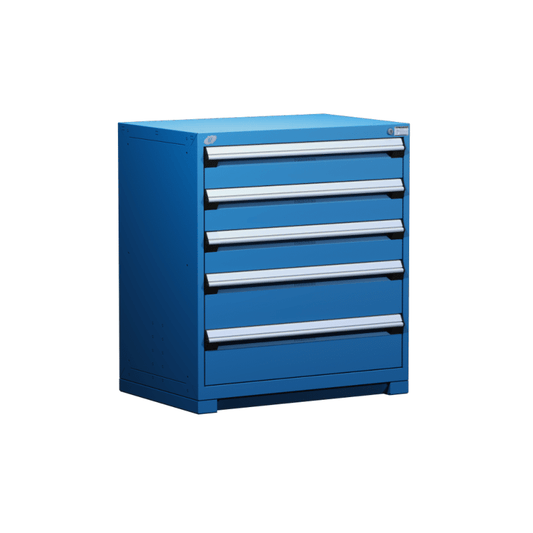36"W X 24"D X 40"H Heavy-Duty Stationary Cabinet, 5 Drawers (With Compartments)