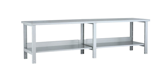 Double Open Workbench (144"W X 30"D X 33 3/4"H)