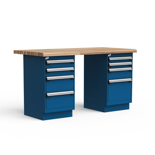 Workbench with L Cabinet (60"W X 30"D X 34"H)