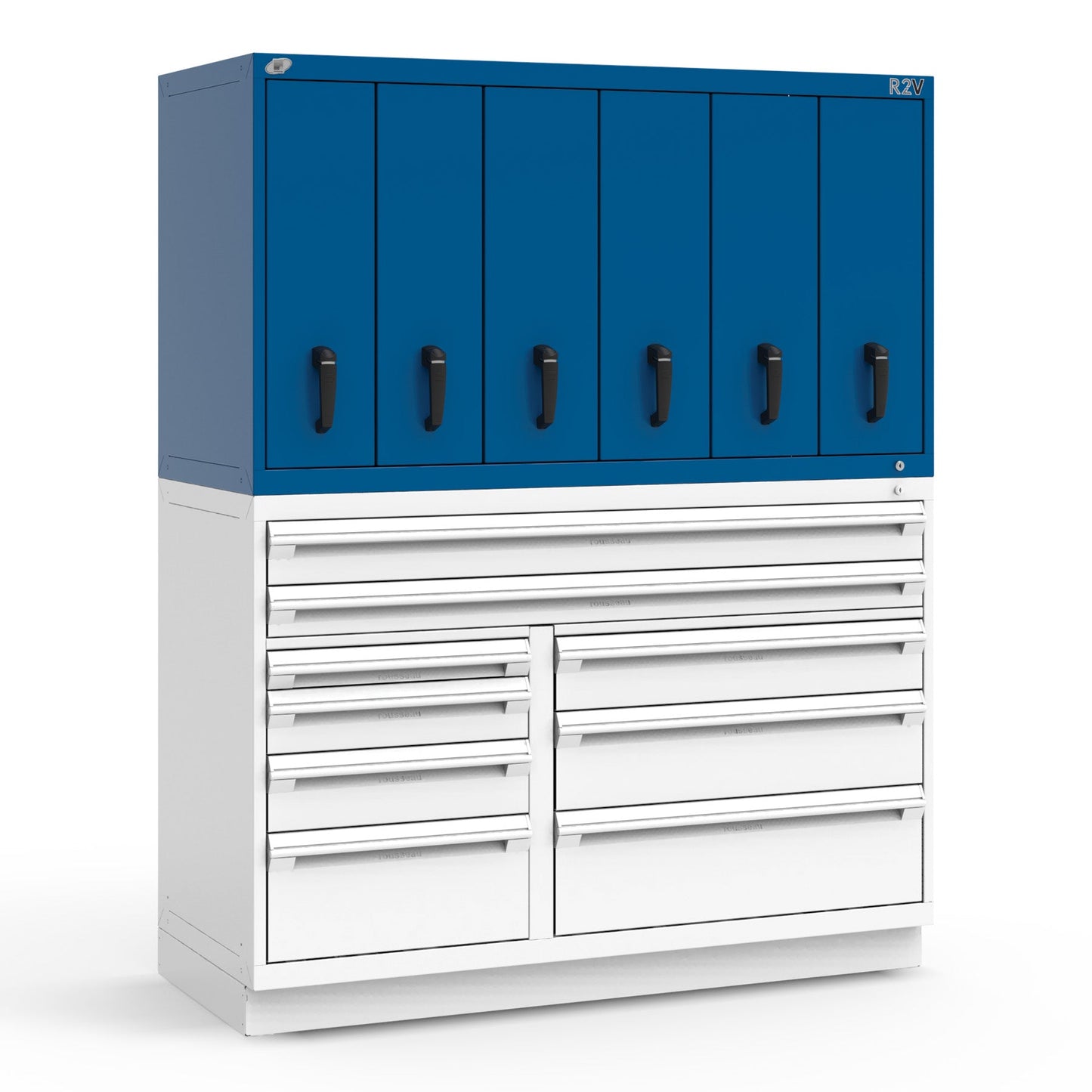 Rousseau Vertical Storage Cabinet 60"W x 27"D (6 Drawers) - 60"W x 27"D x 30"H