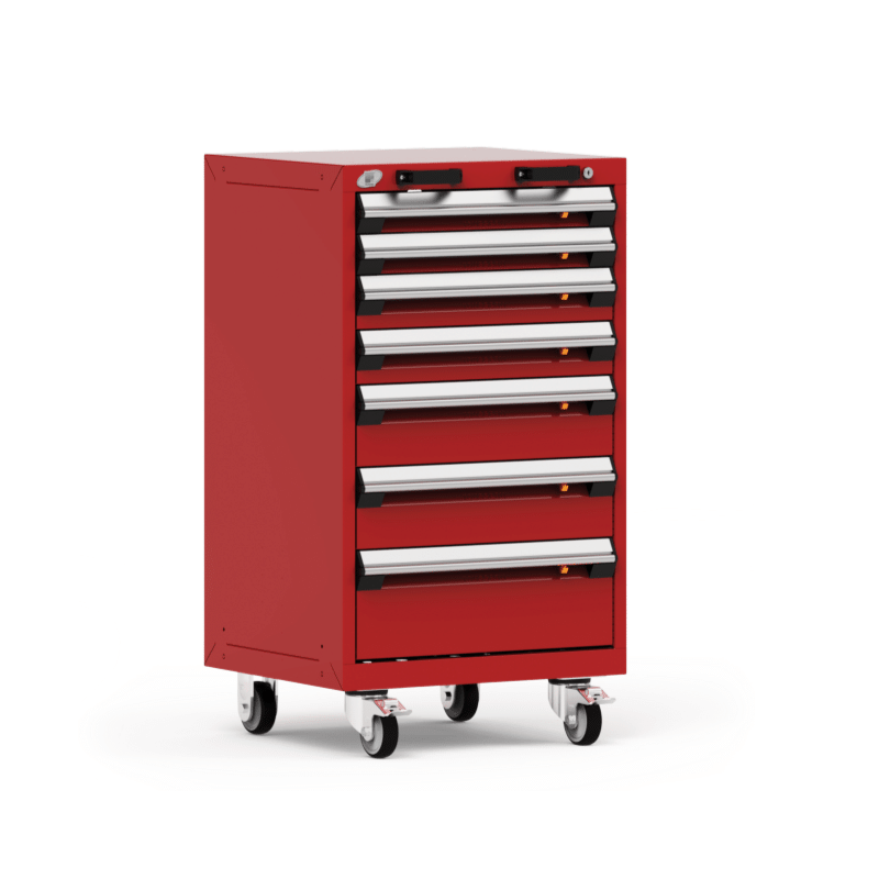 Rousseau Mobile Cabinet 24"W X 27"D X 43 1/8"H, 7 Drawers