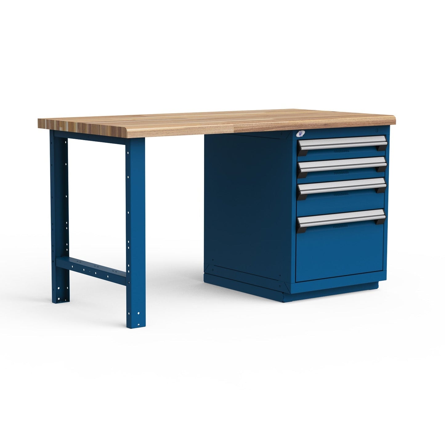 Workbench w/ Hardwood Top & Cabinet (60"W x 30"D x 34"H) - Laminated Hardwood