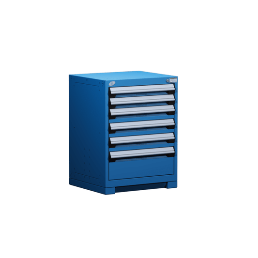 24"W X 27"D X 32"H Heavy-Duty Stationary Cabinet, 6 Drawers (With Compartments)