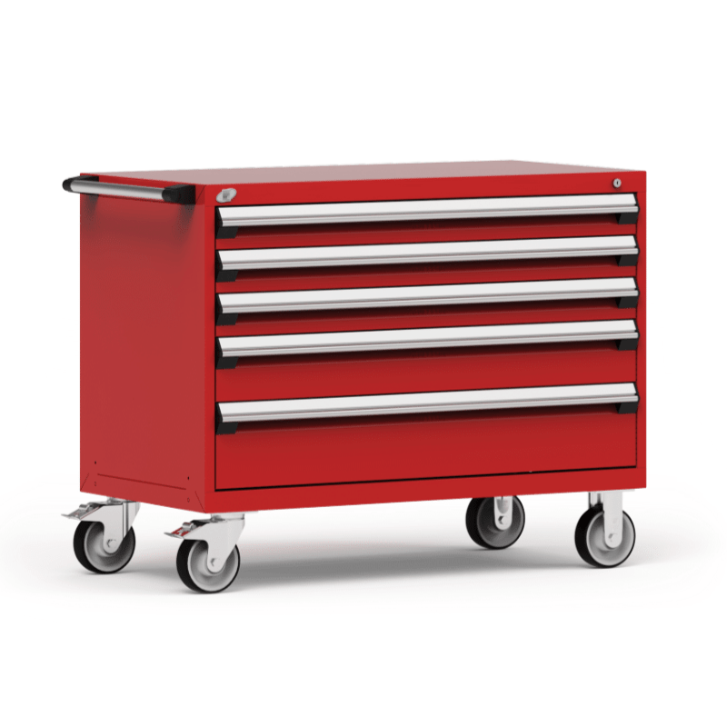 Rousseau Mobile Cabinet 48"W X 27"D X 37 1/2"H, 5 Drawers