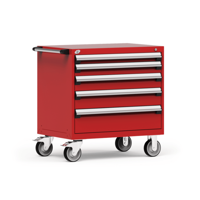 Rousseau Mobile Tool Box 30"W X 27"D X 37 1/2"H, 5 Drawers