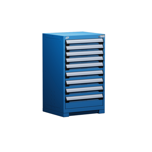 24"W X 21"D X 40"H Heavy-Duty Stationary Cabinet, 9 Drawers (With Compartments)