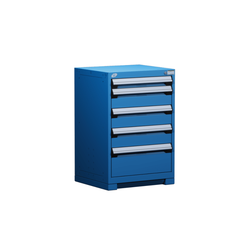 24"W X 21"D X 36"H Heavy-Duty Stationary Cabinet, 5 Drawers (With Compartments)